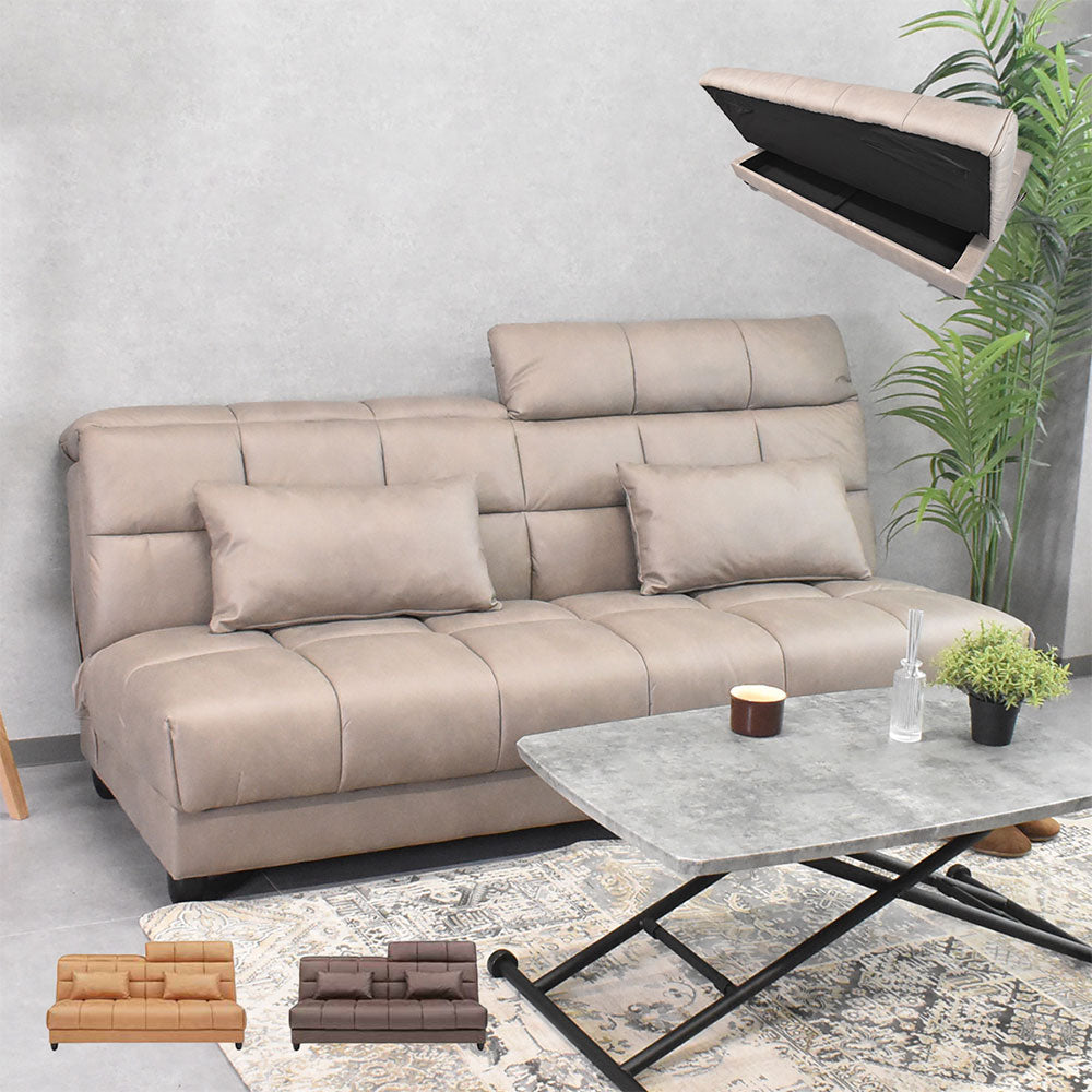 収納付きセミダブルサイズソファーベッド