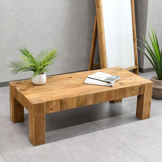 【ヴィンテージナチュラル】リサイクルパイン 無垢材 ローテーブル 木製 センターテーブル おしゃれ ナチュラル家具 古材