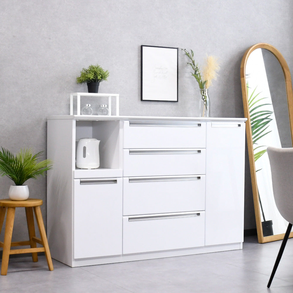 国産完成品135cm幅キッチンカウンター Fulect（フレクト）｜家具のセレクトショップ