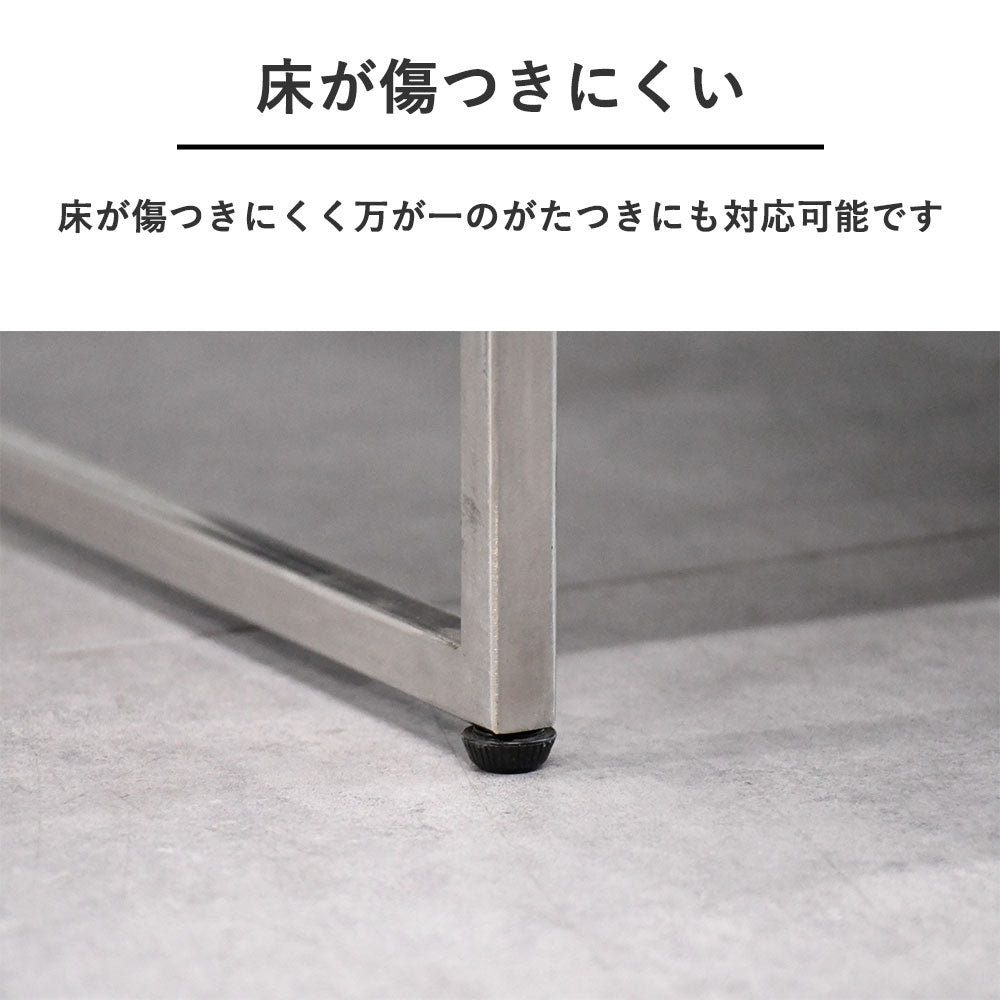 120×90の大きいサイズのウォールナット無垢材収納付きテーブル