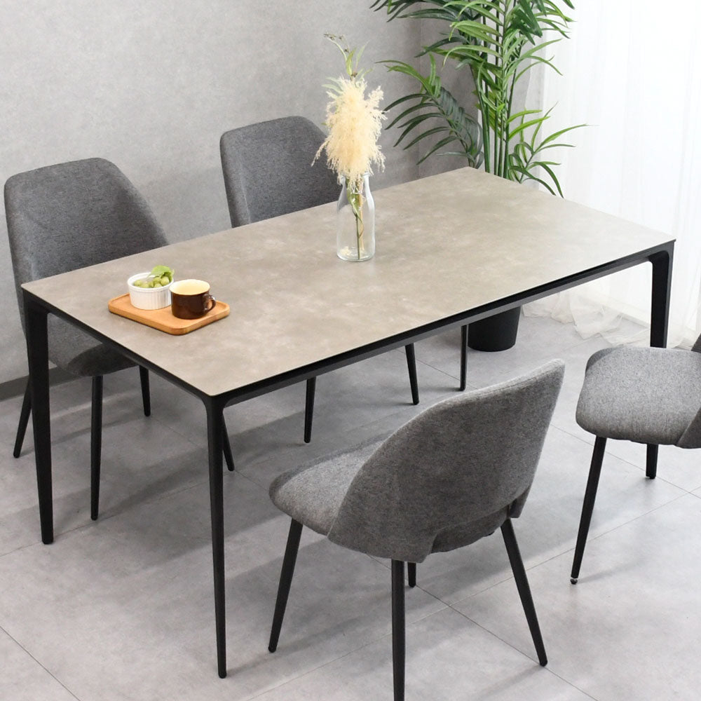 【イタリア製セラミック】ダイニングテーブル 150cm幅 単品 モダンデザイン 高級感 おしゃれ 北欧風