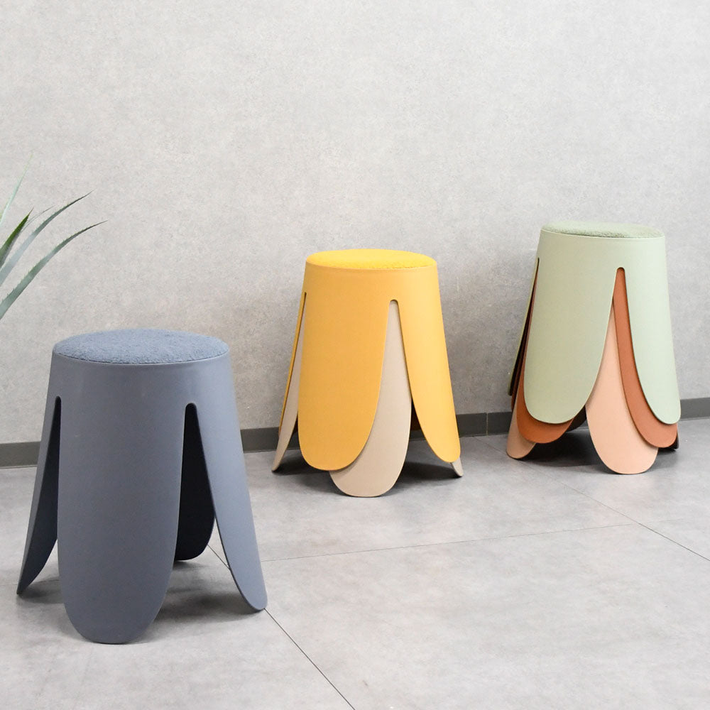 【スタッキング可能】チューリップ型スツール MARBLE 6色展開