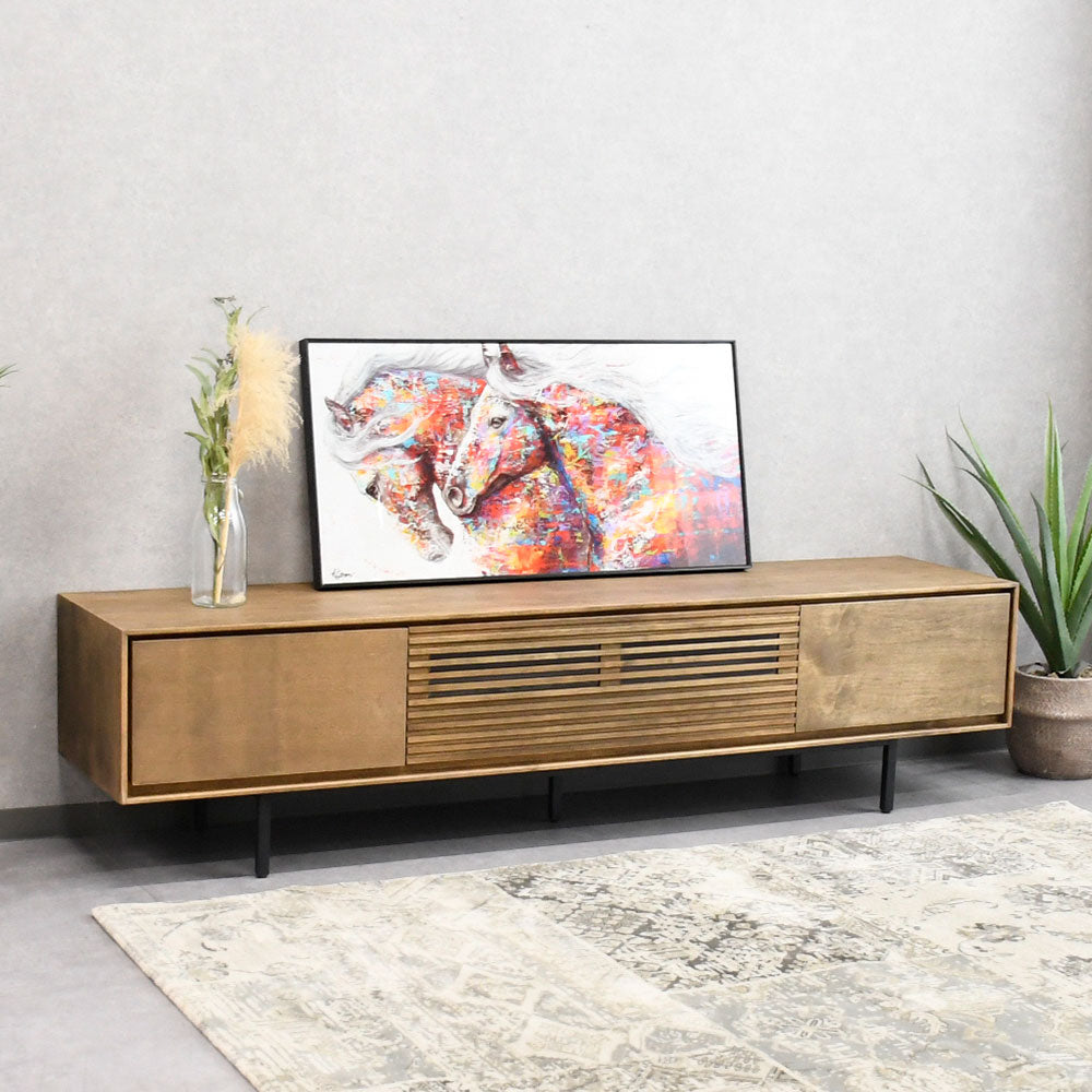 【北欧モダン】アルダー無垢材 テレビボード 180cm幅 木製 ローボード おしゃれ リビング収納