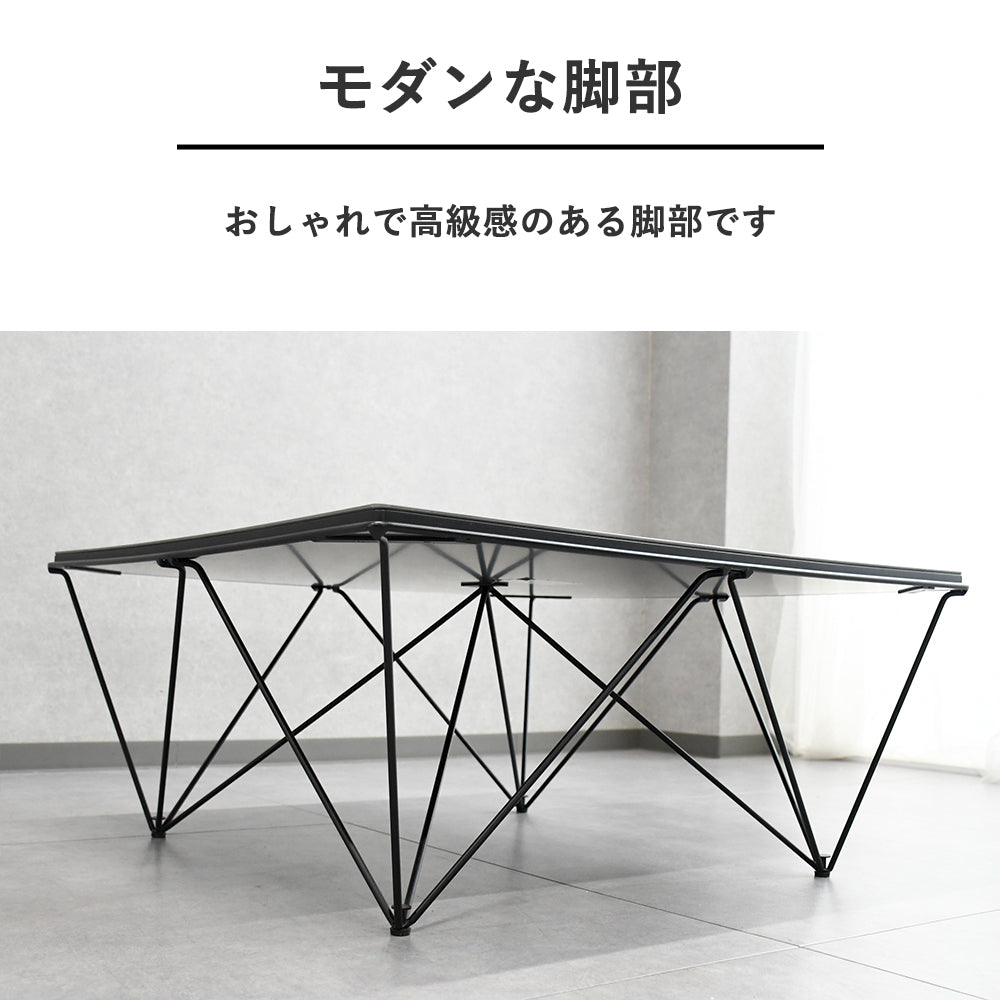 ローテーブル セラミック天板｜スクエア×アイアン脚・モダンデザイン・幅90cm
