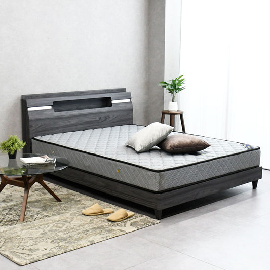 LED照明＆コンセント付き モダンベッド（4サイズ対応）